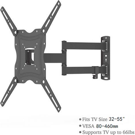 Soporte de pared para TV, ajustable, giratorio, de 32 a 55 pulgadas, con nivel de burbuja (1/5)