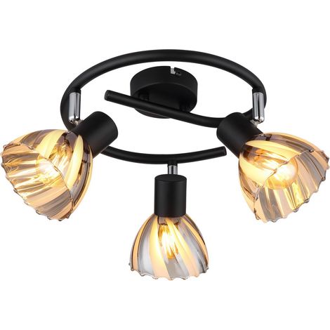Globo - foco - ZACHERY - negro - vidrio - Ø 46cm - E14 - 54315S-3 (1/5)