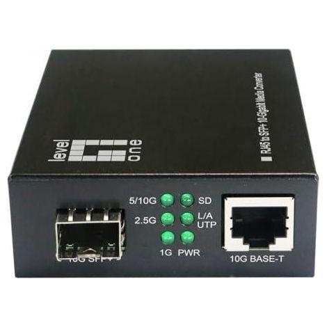 Convertitore Levelone GVT-2051 10000 Mbit/s compatto nero