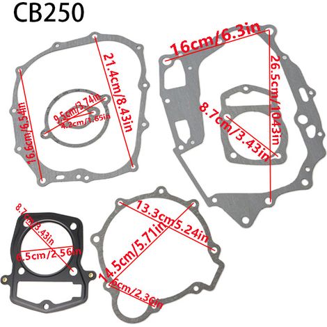 Ersatzteile für das Offroad-Motorrad CQRMX6, Dichtungssatz für den luftgekühlten Motor Zongshen CB250, kompletter Dichtungssatz, untere Zylinderkopfdichtung. (1/4)