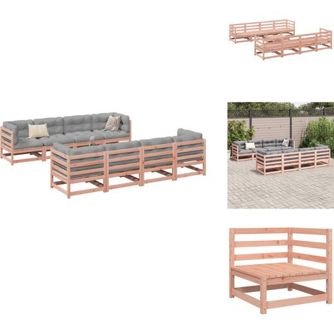 The Living Store 9-tlg. Garten-Sofagarnitur Massivholz Douglasie - Douglasienholz (1/5)