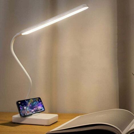 PA Lampe Bureau LED Sans Fil Rechargeable USB 2000 mAh 3 Couleurs 6 Luminosités Réglable Portable Enfants Lecture Étude (1/4)