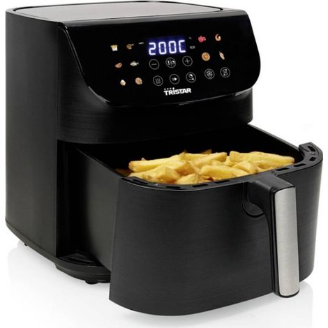 Tristar FR-9073 Friteuse à air chaud 9 l 1800 W revêtement anti-adhésif, Minuteur digital noir