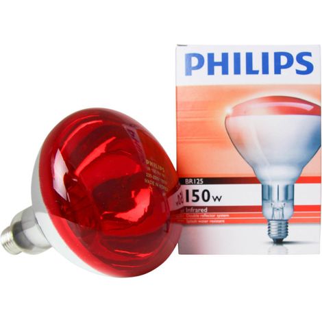 Philips Lighting Infrarot-Industrie-Reflektorlampe Glühlampe de Infrarot, rot, 150 W