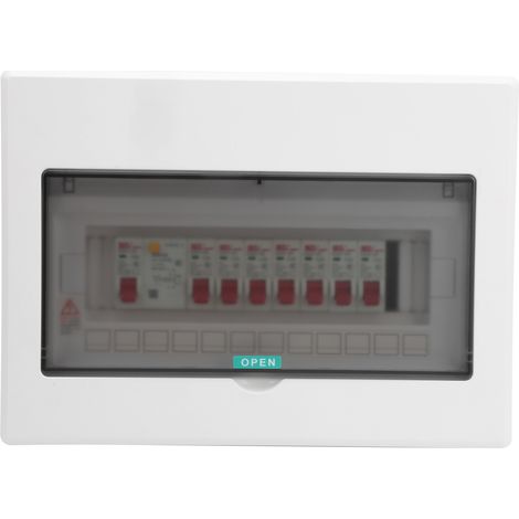 Boîte de distribution d'éclairage électrique 7 voies en plastique avec interrupteur de protection contre les fuites 1P 63A