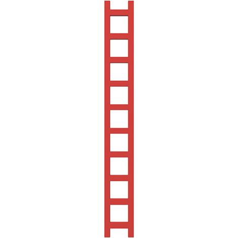Sèche-serviette eau chaude rouge (RAL 3028) - HxL 1600x200 mm - 314 W - 314 Watt - EAS1600/200SX3028 (1/5)
