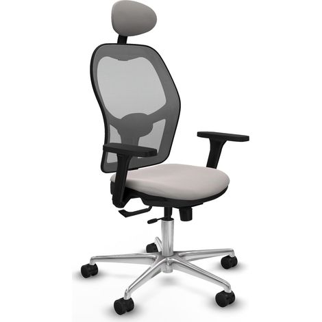 Silla de oficina piqueras y crespo Jorquera gris terciopelo piel sintética (1/2)