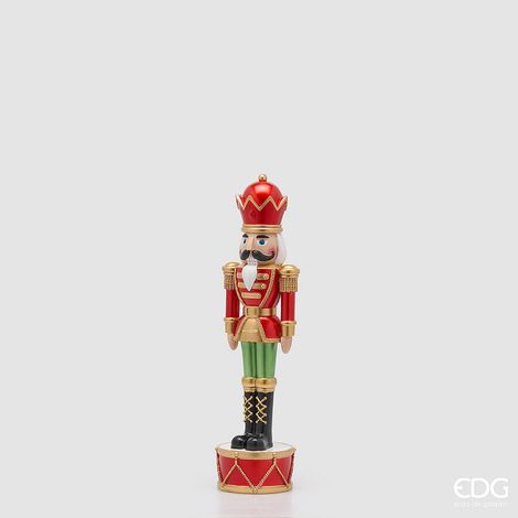 EDG Enzo De Gasperi Soldatino Natalizio H51 Ø13 cm Verde Rosso – Decorazione di Natale (1/3)
