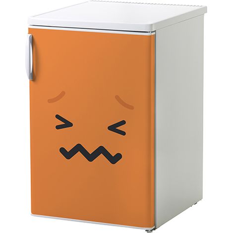Sticker réfrigérateur et lave vaisselle, smiley orange retenu émotion déco, 75 cm X 49 cm (1/3)