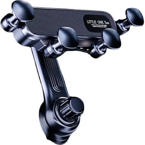 Supporto per telefono da auto con morsetto per bocchetta dell'aria, asta estensibile girevole a 360°, supporto GPS integrato. (1/5)