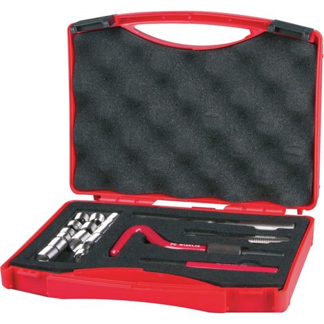 Kit di riparazione filettature M8 RUKO da 18 pezzi con sistema ProCoil e elevata durata.