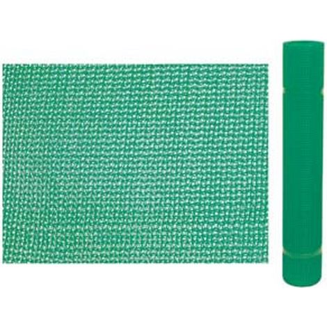 1PZ RETE PER PONTEGGI VERDE IN PLASTICA CON ASOLE - mt.1,80h. in rotoli da mt.10 (mq.18)
