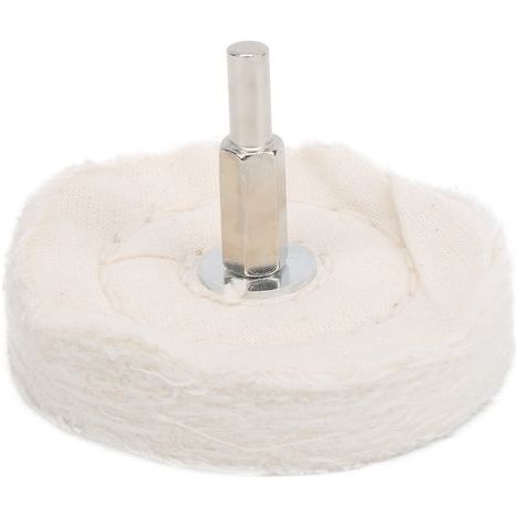 Ortviai Roue de polissage en coton blanc plate 75 mm pour finition miroir – outil de meulage et polissage polyvalent (1/5)
