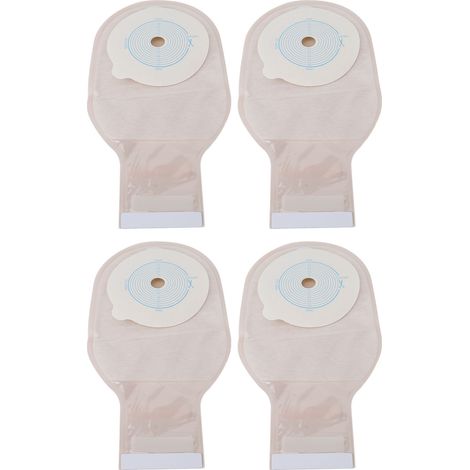 10 attaches de poche de colostomie jetables avec charbon actif désodorisant, pour soins des stomies et confort (1/5)