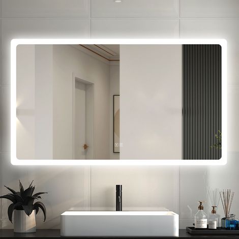 AICA ESPEJO DE BAÑO CON LUZ LED ,1600 x 800 mm, espejo con función bluetooth,LED luz con 3 colores brillo ajustable, antivaho,función de memoria agapada (1/5)