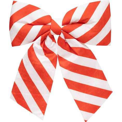 Fiocco a righe bianche e rosse 46x38cm - Feeric lights & christmas