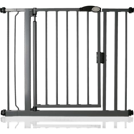 Bettacare Auto Close Pet Gate, 89.4cm - 96.4cm, Slate Grey, Pressure Fit Stair Gate for Dog & Puppy