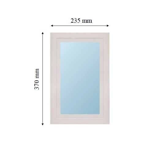 4M – Hublot d'extérieur rectangulaire 370x235mm – Vitrage sablé à clipser – Étanchéité complète – S'adapte sur portes en bois, PVC ou métal (1/2)