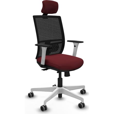 Silla de oficina piqueras y crespo Yunquera blanco malla ajustable (1/2)