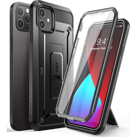 Handyhülle iPhone 12 12 Pro 6.1 Zoll 360 Grad Displayschutz schwarz (1/5)