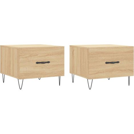 Maison Exclusive - Couchtische 2 Stk. Sonoma-Eiche 50x50x40 cm Ho