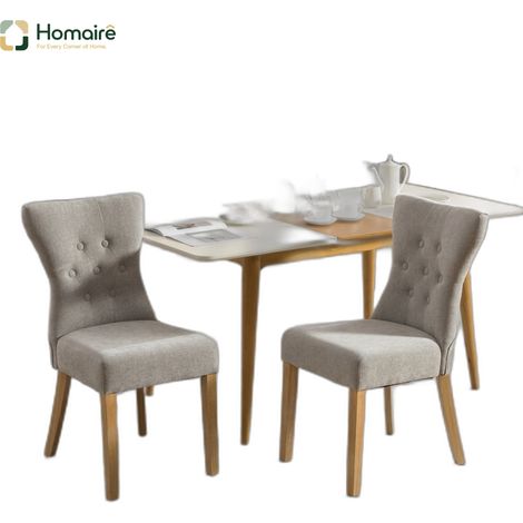 Grauer Chenille-Esszimmerstuhl 62,5 x 45 x 92 cm HOMAIRE (1/5)