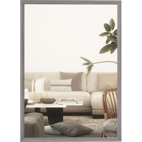 HOMCOM 50 x 70 cm Wall Bathroom Mirror, Vanity Mirror, Grey (1/5)