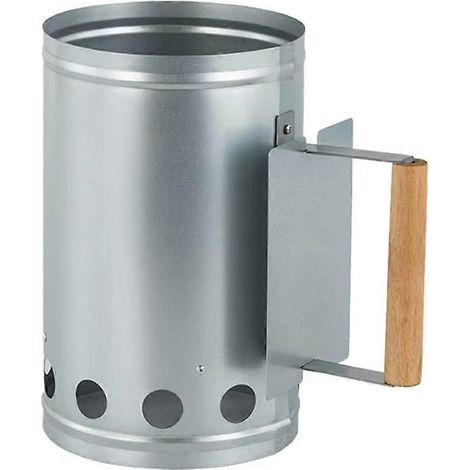 Charcoal Chimney Starter W poignée BBQ Chimney Starter Rapid Fire Briquette Starters boîte Charcoal gril et Barbecues (1/5)