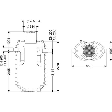 KESSEL 95125-120D-DL Séparateur de graisses EasyClean encastré