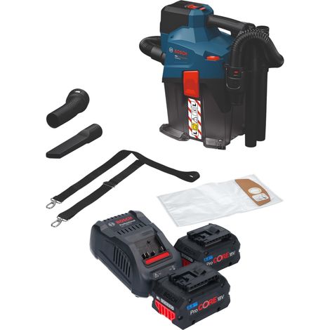 Bosch GAS 18V-6L S Akku Staubsauger 18 V 6 l Staubklasse L + 2x ProCORE Akku 5,5 Ah + Ladegerät