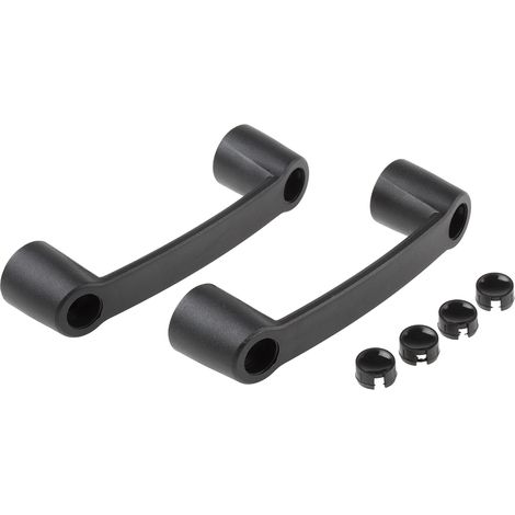 Poignée en Plastique RS PRO, 145mm x 40 mm x 29mm, filetage M8 Fixations invisibles ( Prix pour Paquet de 2 ) (1/2)