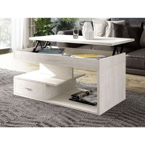 Mesa centro elevable Puebla en varios colores. 50 cm(alto)100 cm(ancho)50 cm(largo) Color Blanco (1/2)