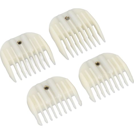 4 tailles de peignes de coupe pour tondeuse à cheveux, guides de coiffure professionnels, accessoires de rasage universels, blanc, lot de 4 (1/5)