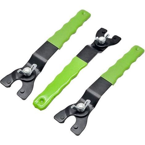 Llave para amoladora angular, llave para amoladoras, para cambiar discos, llave de pasador ajustable para amoladoras angulares, rueda de amoladora angular, 3 piezas (1/5)