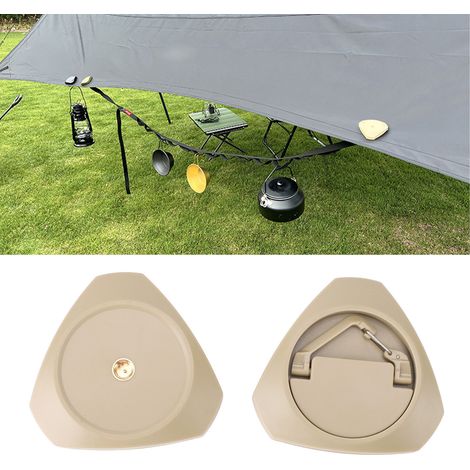Crochet magnétique de camping ABS avec forte adhérence pour usage outdoor (Khaki, 2KG) (1/5)