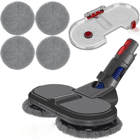 Brosse Lavante Sol compatible pour dyson V8 V10 V11 Aspir, Polissage, Lavage à Sec et Humide pour Sol en Marbre Parquet compris Chiffon en Microfibre et Réservoir d'eau (1/4)