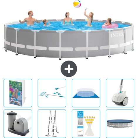 Prism Frame Pool Rund - 610x132 cm - 9-teilig S605