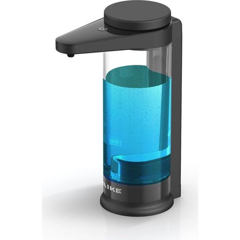 500ml Distributeur de Savon Liquide Automatique Rechargeable sans Contact Fixation Murale Noire (1/5)