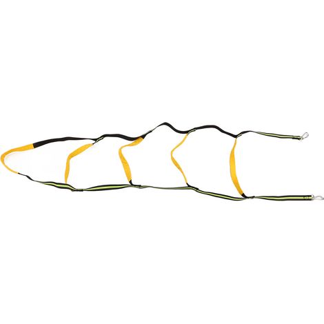 Échelle de corde 5 marches portable universelle avec mousqueton d'escalade pour bateau gonflable kayak vert (1/5)