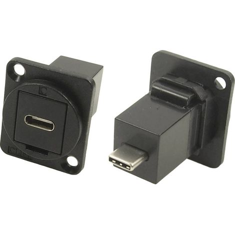 Adaptateur USB-C® femelle vers USB-C® mâle Cliff CP30211MB 1 pc(s) S893721 (1/2)