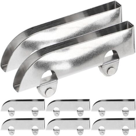 BUNTHAUS Lot de 8 Roulettes pour Porte Coulissante en Verre 5,0 Mm Acier Inoxydable, Quincaillerie pour Armoires, Poulies Solide pour Portes Intérieures, Usage Placard et Meubles,