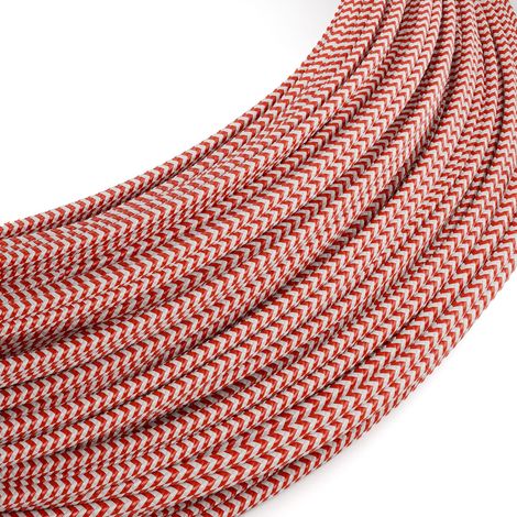 Creative-Cables Original Extra Low Voltage SELV power cable 2x0.35 mm² (1 m, RZ09 Red ZigZag) (1/3)