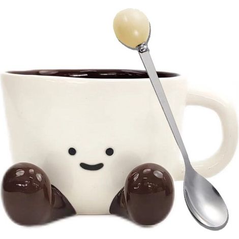 Kaffeetassen, niedliche, lustige Tasse für Frauen, 300 ml einzigartige Keramiktassen für Kaffee und Tee, Geschenkidee fürs Büro (Schokolade) (1/2)