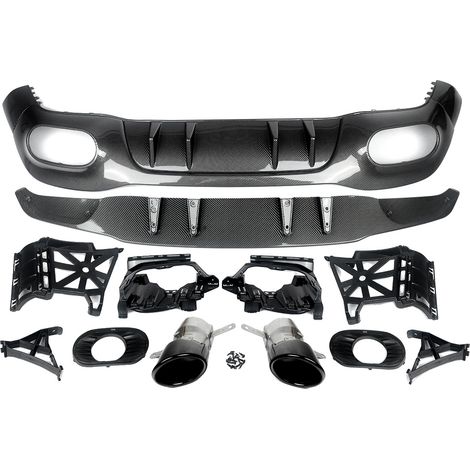 Spoiler trasero, compatible con el estilo A35 AMG Line, construcción en ABS de alta calidad, aspecto de fibra de carbono. (1/2)