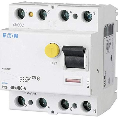 EATON Interruptor diferencial 4p 40A 300mA Tipo A, 236778