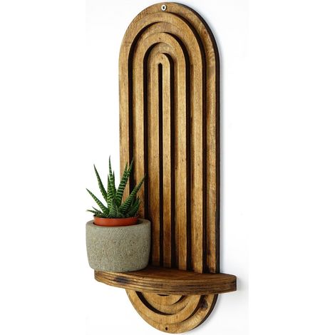 Regalbrett Pernumia, ein Fach, Farbton Struktur Eiche Hell, 20x9x40h cm Braun Eiche Hell