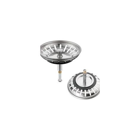 10 pièces bouchon d’évacuation pour évier en acier inoxydable – filtre universel de vidange (Ø 79 mm), grille anti-obstruction avec fentes, dispositif de collecte rapide des déchets pour évier (1/5)