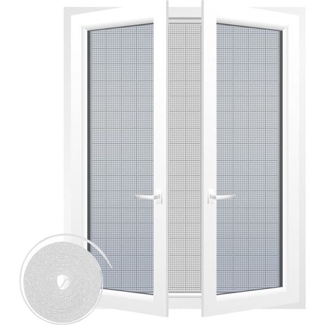 Kit Moustiquaire Avec Bande De Fixation 130x150cm Blanc - Essentiel (1/5)
