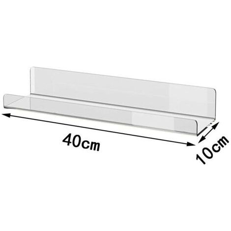 étagère murale en acrylique en forme de U,décoration mural(grand transparent 40105cm) (1/5)