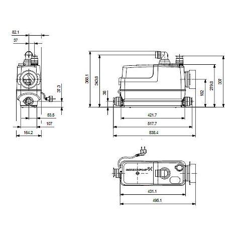 Grundfos Abwasserhebeanlage Sololift2 + CWC-3 97775316 Hebeanlage (1/8)